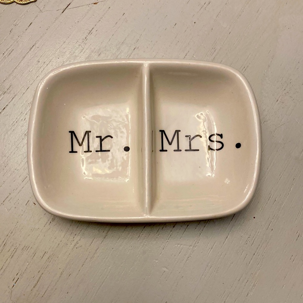Ceramic Ring Dish “Mr. and Mrs.”